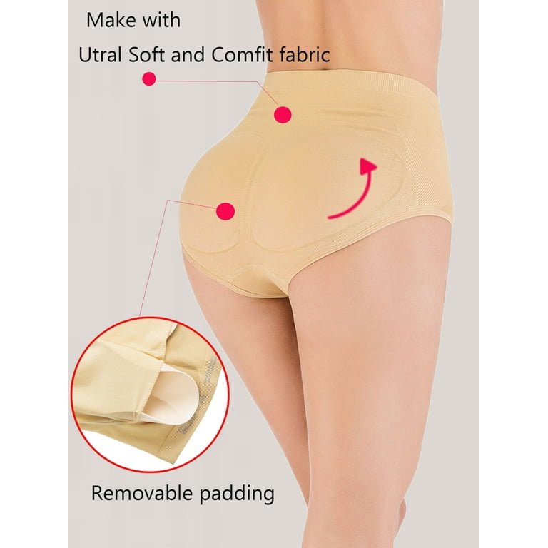 VASLANDA Womens Butt Lifter Padded Lace Panties Seamless Hip