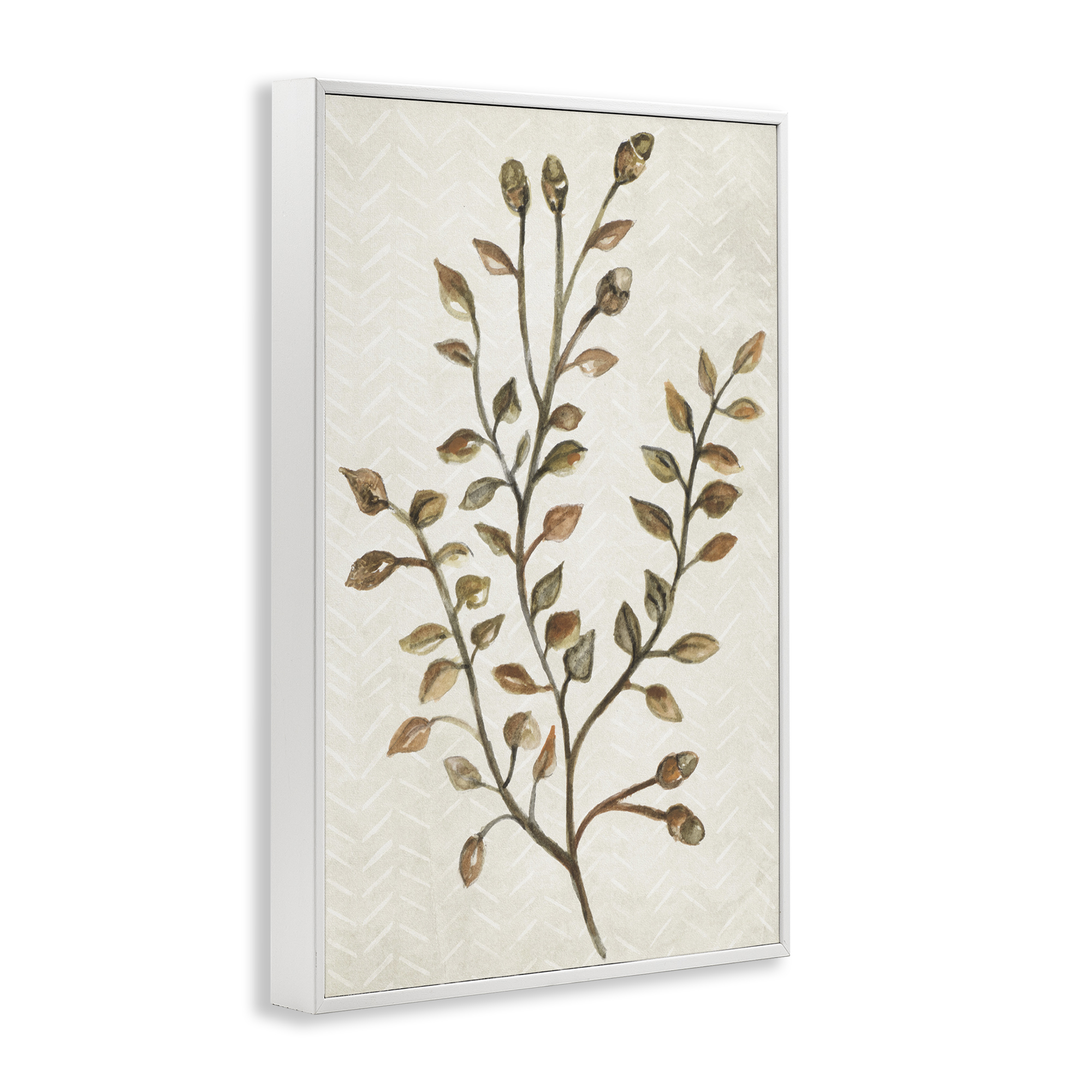 Stupell Industries Garden Botanics Sprig Botanical & Floral Painting White Framed Art Print Wall Art, 16 x 24