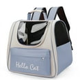 thumbnail image 4 of Stylish Color Contrast Pet Travel Backpack for Cats - Large Capacity, Breathable PVC & Oxford Cloth, Portable Design for Outdoor Use - Wholesale & Dropshipping Available (5021 Pink), 4 of 6