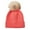 Coral, variant on Women's Ribbet Pom Pom Beanie Ski Winter Hat
