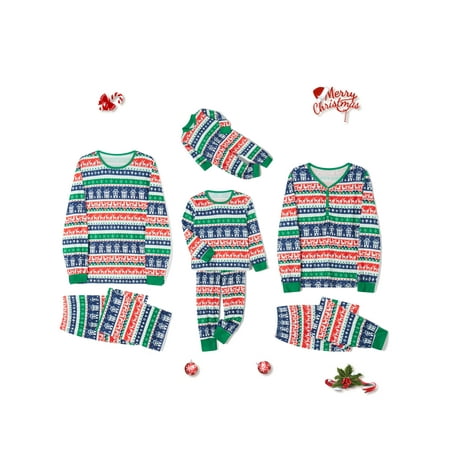

Gwiyeopda Christmas Matching Family Pajamas Elk Snowflake Print PJs Sleepwear Holiday Loungewear Set