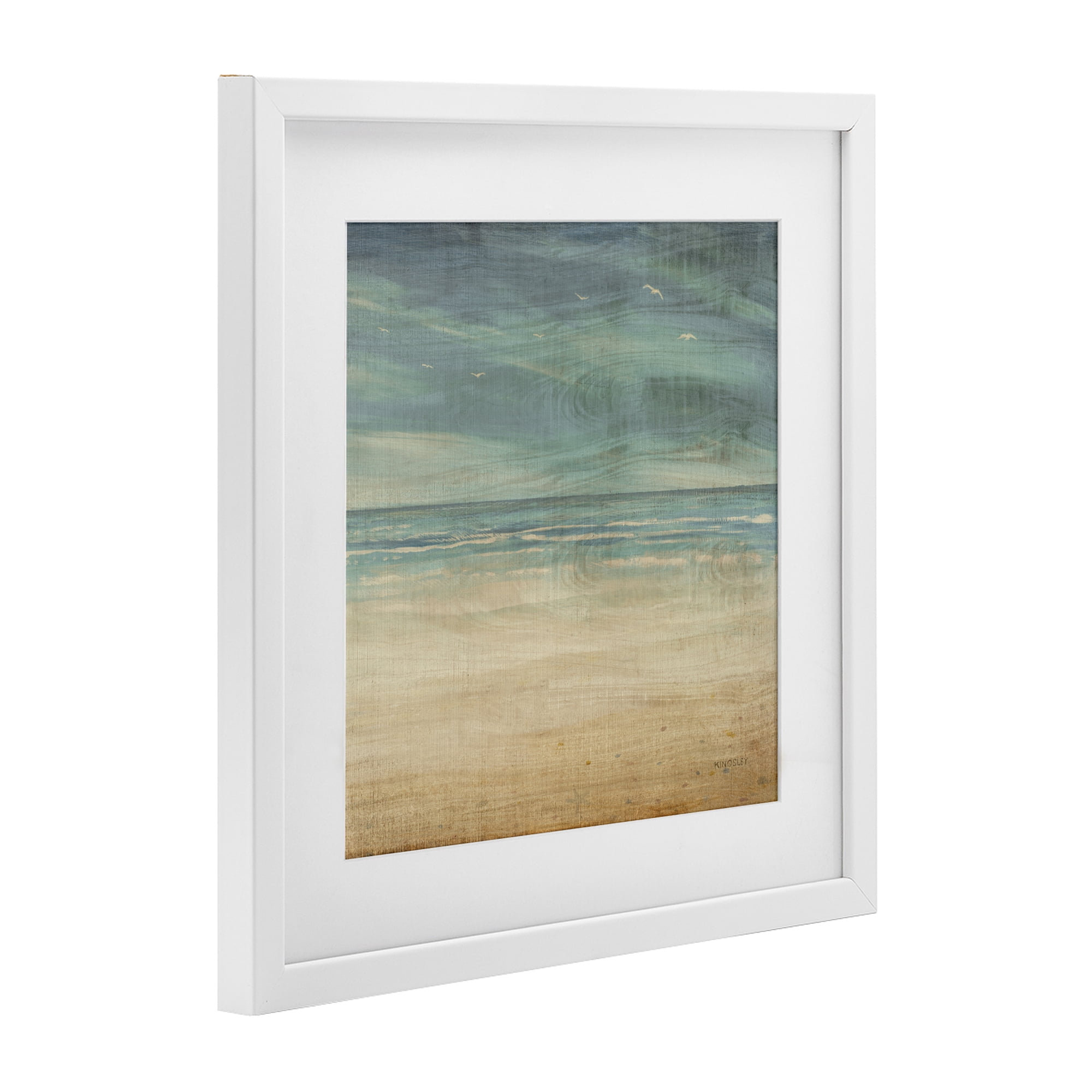 Stupell Industries Moody Coastal Days White Framed Print Under Glass, design by Dan Meneely