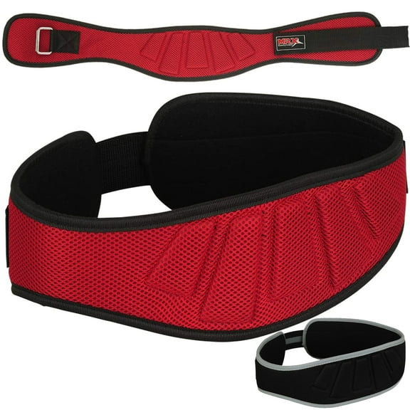 MRX Weight Lifting Belt - 5 Inches Wide 8mm Thick Padded Back Support with Flexible Ultra-light Foam Powerlifting Belts Heavy Duty Deadlifts Workout Squats Exercise & Lifting Belt for Men & Women