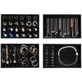 thumbnail image 1 of Bandejas organizadoras de joyas ProCase, apilables, 4 capas, todas negras, 1 of 8