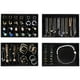 thumbnail image 1 of Bandejas organizadoras de joyas ProCase, apilables, 4 capas, todas negras, 1 of 8