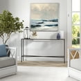 thumbnail image 4 of Evelyn&Zoe Henley 55" Wide Rectangular Console Table with Glass Top, Blackened Bronze, 4 of 8