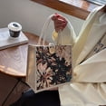 thumbnail image 5 of Willtoo Small Tote Bags for women, Multi-Color Canvas Handbags with Button Closure, Art Painting Purses Personalized Bento Bags Grocery Shopping Bags, 5 of 6