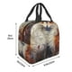 thumbnail image 3 of Fotbe Romantic Flower Fox Couple Bolsa Térmica con Estampado y Forro de Aluminio Grueso Bolsa de Almuerzo con Bolsillo Frontal para Hombres y Mujeres, Ideal para Trabajo, Escuela, 3 of 8