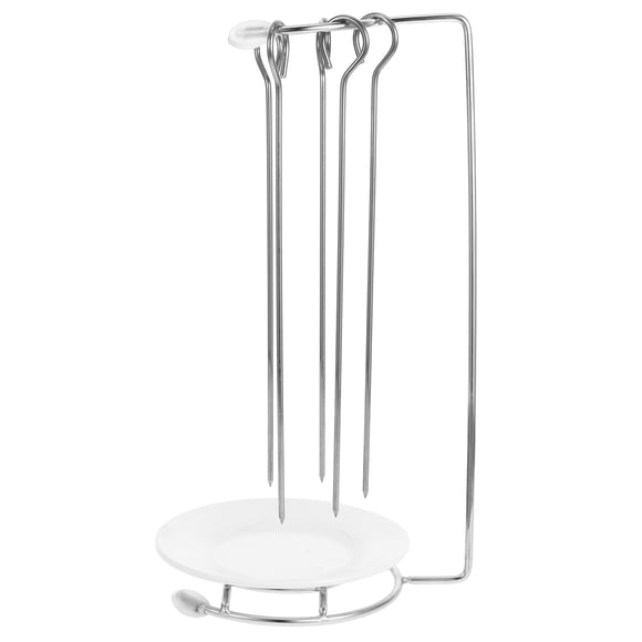 Raindrops 1 Set Stainless Steel Kabob Rack for Grill Corn Holder Grilling Assistance for Outdoor