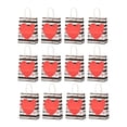 thumbnail image 1 of 12 bolsas de regalo para San Valentín con asa y forma de corazón, decorativas para fiestas. Blanco negro, 1 of 9