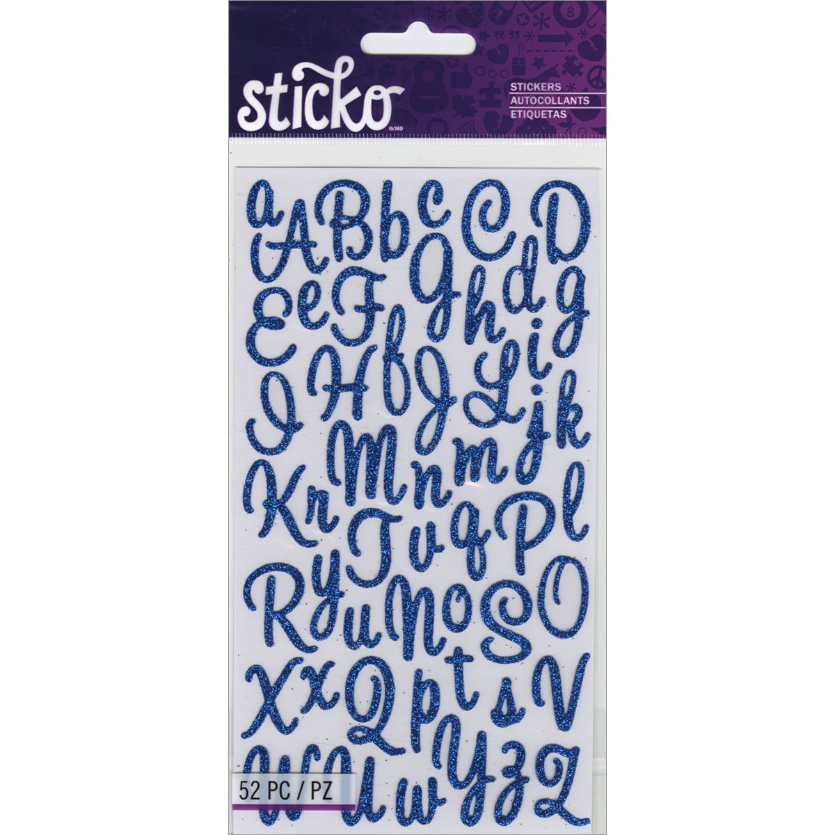 Sticko Sweetheart Pink Script Alphabet Sticker 