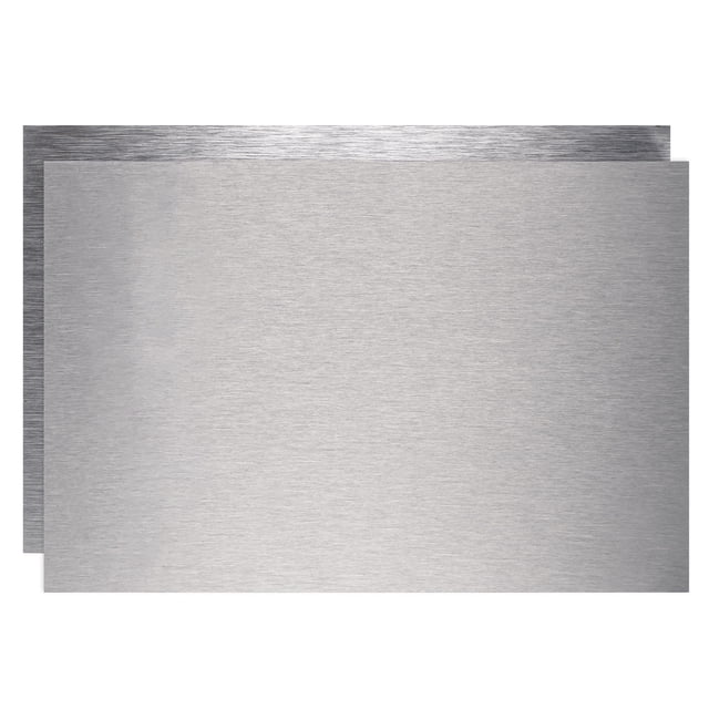Unique Bargains Sublimation Metal Blanks 4x6 Inch Aluminum, Wire Drawing Silver, 2 Pieces