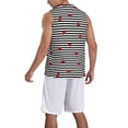 thumbnail image 2 of Sikiie Ladybugs on Black and White Striped Basketball Jersey Reversible Men's Mesh Athletic Sports Shirts Training Practice S-4XL4X-Large, 2 of 6