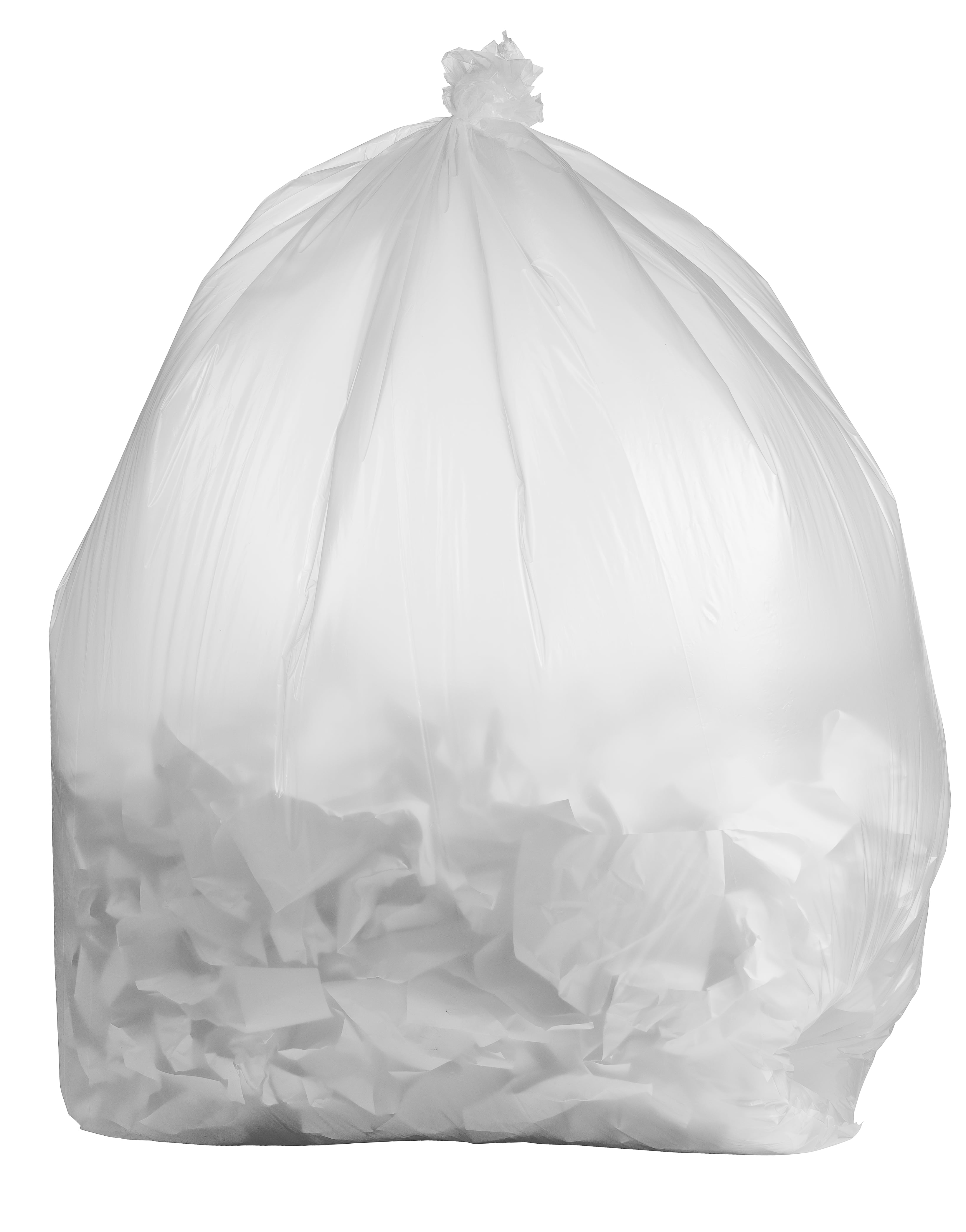 PlasticMill 42 Gallon, Clear, 1.3 MIL, 33x48, 100 Bags/Case, Garbage Bags / Trash Can Liners.
