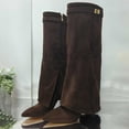 thumbnail image 7 of Women's Knee High Boots with Adjustable Buckle Strap Comfortable Heel for Fall Winter, 7 of 7