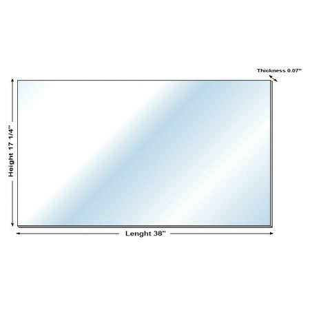 Front KIMPEX Deluxe G.E.   Lexan   Polycarbonate Windshield Blank Clear  (Best Way To Clean Lexan Windshield)