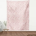 thumbnail image 3 of Ambesonne Floral Fabric by the Yard Upholstery, Monochrome Simplistic Floral, 5 Yards, Pale Pink and White, 3 of 4