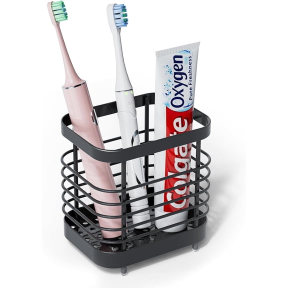 Toothbrush Holders for Bathroom - Stainless Steel Toothbrush Holder Wall Toothpaste Holder Shower Razor Holder Toothbrush Organizer for Easy Bathroom Storage