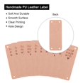 thumbnail image 4 of 20uds Mano Hecho PU Cuero Etiqueta Cosido Relieve Etiqueta Adorno para Jeans Bolsos Zapatos Sombrero Rosa, 4 of 8