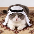 thumbnail image 4 of Arabian Style Pet Headwrap Necklace Set Luxury Cat Dog Costume Turban Gemstone Pet Outfit Fancy Dress Photo Props Party Cosplay Accessories for Cats Dogs Decorative Clothing Set, 4 of 6