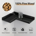 thumbnail image 2 of Floating Corner Shelves with Lip, 4 Tier Modern Black Corner Wall Shelves, Wooden Corner Floating Ledge Shelves Wall Mounted for Wall Decor, L Shaped Corner Shelf for Living Room, Bedroom, Bathroom, 2 of 8
