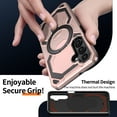 thumbnail image 2 of Dteck Magnetic Case for Samsung Galaxy A16 5G,Shockproof TPU+PC Ring Holder Case Compatible with Mag Safe Military Drop Protection Kickstand Back Cover,Rosegold, 2 of 7