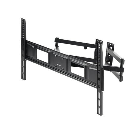 UPC: 0889028174111 | Monoprice Corner Friendly Full-Motion Articulating TV Wall Mount Bracket For TVs 32in to 70in  Max Weight 99lbs  VESA Patterns Up to 600×400  Fits Curved Screens – Cornerstone Series