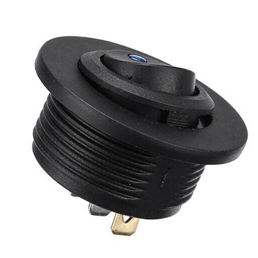 12V/24V LED Double Light Switch – Black, For Camper Van, Motor Home, Boat