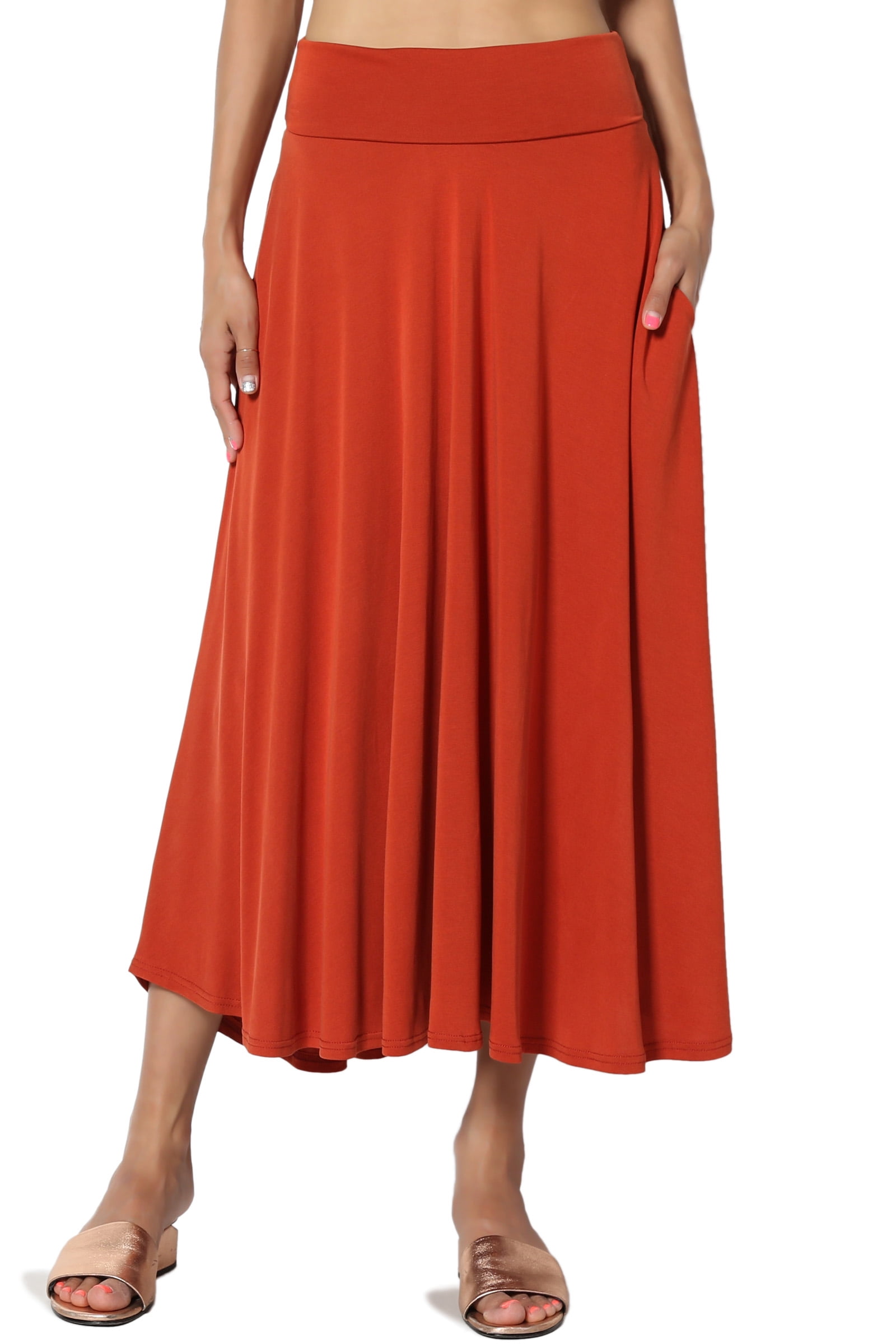 red maxi skirt xl