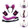 thumbnail image 3 of Diadema con orejas de gato y cola, conjunto de disfraz perfecto para fiestas de cosplay y accesorios para juegos de rol de gatos, 3 of 7
