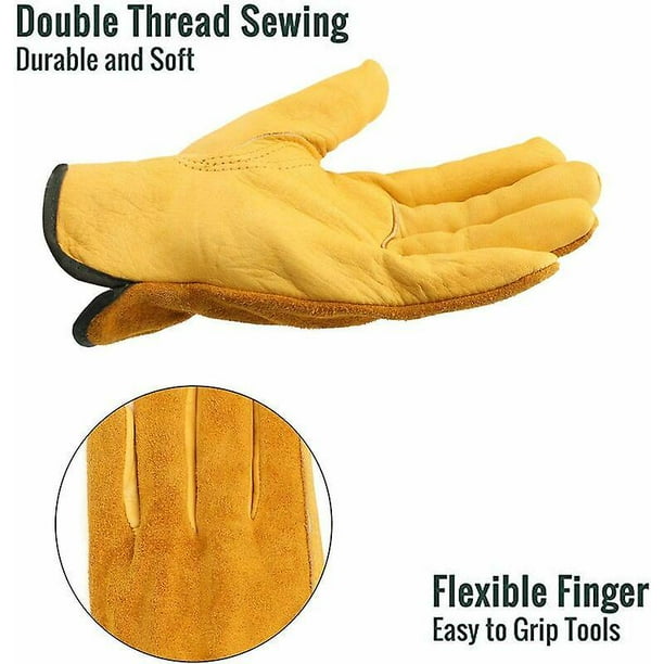 2 pares M gants de travail resistentes gant anti coupure gant de travail professionelsgant de jardinage homme femme pour la construction manutenti