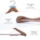 thumbnail image 3 of Elegantes perchas de madera para trajes, construcciones de madera maciza de primera calidad con barra antideslizante para ropa pesada, acabado natural suave que garantiza durabilidad y estilo para su, 3 of 7