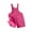Pink, variant on Nrmvnmi Girls Summer One Piece Romper Button Suspender Sleeveless Solid Color Pocketed Overalls Cotton Jumpsuit Casual Romper Outfit