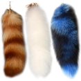 thumbnail image 5 of 1pcs Fox Tail Pendant, Furry Tail Keychain, Fox Tail Key Chain, Bag Decoration Pendant, Car Key Pendant, Soft Plush Keyring 40cm, 5 of 5
