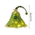 thumbnail image 3 of Festive LED Fiber Optic Christmas Tree Hat with Decorative Bow and Ornaments Perfect for Holiday Parties, 3 of 3