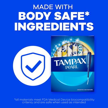TAMPAX PEARL TAMPONS MULTIPACK, WITH LEAKGUARD BRAID, REGULAR/SUPER ABSORBENCY, UNSCENTED, 48 COUNT