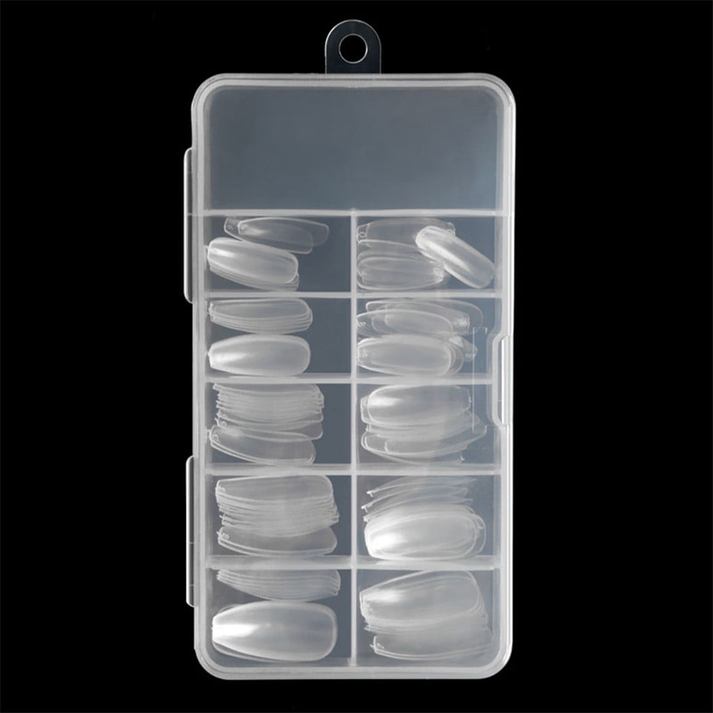 Coffin Clear Nail Tips Long Heart on Nails Cre8tion Nail Tips 600 Short Coffin Tips Acrylic Hand Practice Nail Tips Nail Acrylic Practice Hand Nail Tips Short French Nail Tips Half Cover
