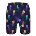 thumbnail image 4 of Kll Sea Jellyfish Men'S Casual Summer Beach Shorts Hawaiian Shorts With Pockets-3x-Large, 4 of 9
