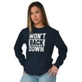 thumbnail image 3 of Won't Back Down Athletic Workout Long Sleeve TShirt Men Women Brisco Brands X, 3 of 6