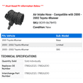 thumbnail image 2 of Air Intake Hose - Compatible with 2000 - 2002 Toyota 4Runner 2001, 2 of 2