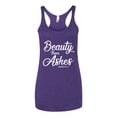 thumbnail image 2 of Wild Bobby Beauty From Ashes Isaiah 61:3 Inspirational/Christian Women Tri-Blend Racerback Tank Top, Purple Rush, Small, 2 of 5