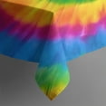 thumbnail image 4 of Rainbow Tie Dye Mandala Pattern Rectangle Tablecloth 60"x102",Waterproof Polyester Rectangle Table Cloth, Wipeable Spillproof Polyester Tablecloth for Dining, Camping, Indoor and Outdoor, 4 of 5