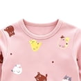 thumbnail image 5 of Spazoro Toddler Kids Girls 2PC 100% Cotton Ouifit Sets, Cute Print Long Sleeve Fall Winter Soft & Comfy Casual Shirts and Pants for Loungewear Pink Size 5-6, 5 of 6