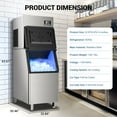 thumbnail image 3 of QAUSOU Commercial Ice Maker, 550 Lbs/24H With 360 Lbs Large Storage Air-Cooled Ice Machine For Ice Cube for Cafe,Restaurant,Home, 3 of 8