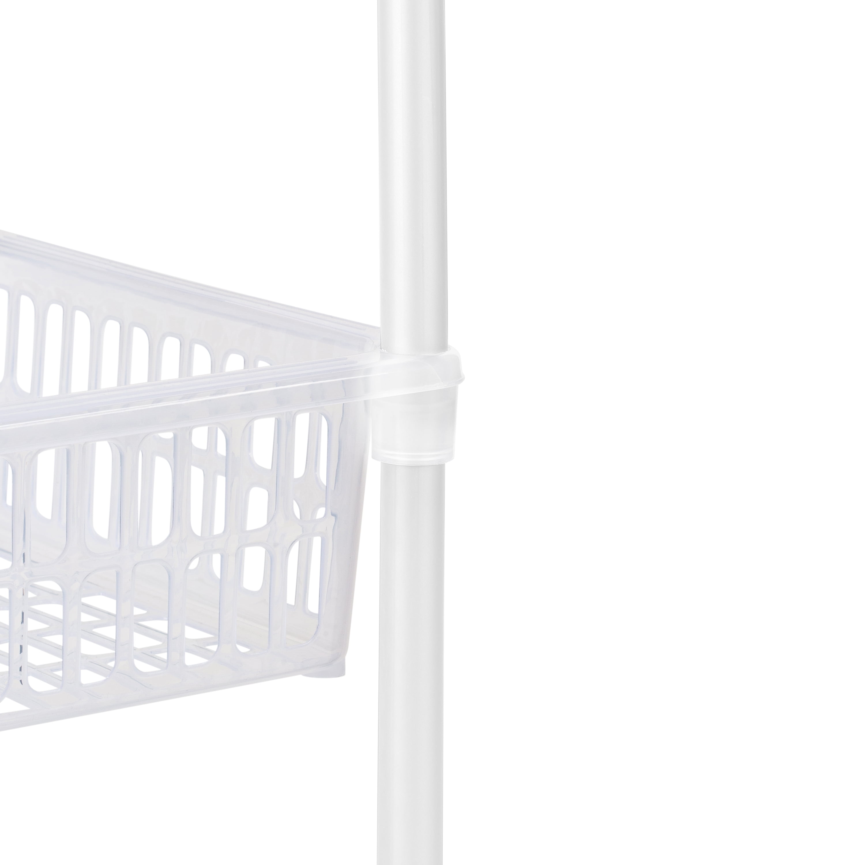 Kitchen Details Slim 4 Shelf Plastic Freestanding Shelves, White