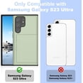 thumbnail image 2 of Compatible with Galaxy S23 Ultra Case Wallet with Credit Card Holder ID Card Slot Shockproof Hard PC TPU Phone Case Slide Flip Protective Cover for Samsung Galaxy S23 Ultra 2023(Green), 2 of 7