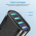 thumbnail image 4 of Dsscvnef 3.1A USB Phone Charger Portable 4 Ports 3.1A Fast Charging Compact Wall Plug Adapter, 4 of 7