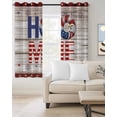 thumbnail image 2 of 4th of July Blackout Curtains for Bedroom/Living Room, Thermal Insulated Kitchen Curtains, Stars Striped Farmhouse American Flag Wood Grain Grommet Darkening Window Treatment Drapes 42"x63"x2, 2 of 8