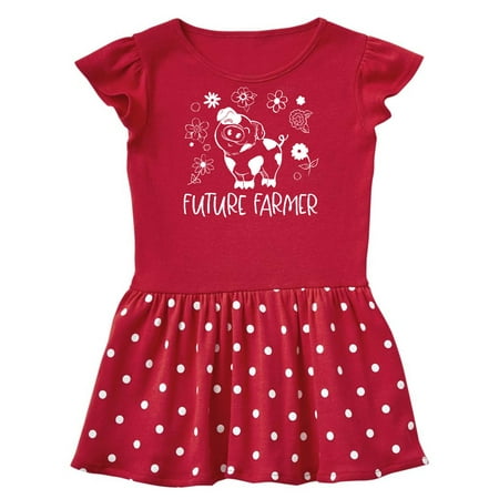 

Inktastic Future Farmer Cute Pig and Flowers Gift Baby Girl Dress