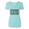 thumbnail image 3 of Go All Out I'm The Friend In Low Places Funny Country Music Gift V Neck T-Shirt Women, 3 of 5